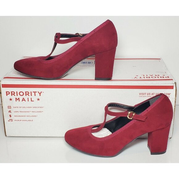PRIMADONNA COLLECTION WOMEN'S EURO 36 MICROFIBER T STRAP HEELS NEW - Picture 1 of 11